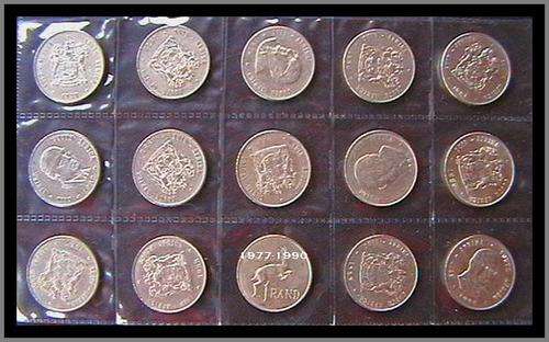 RSA COLLECTION OF 14  X OLD SPRINGBOK R1 COINS-FROM 1977 1990-VERY FINE CONDITION