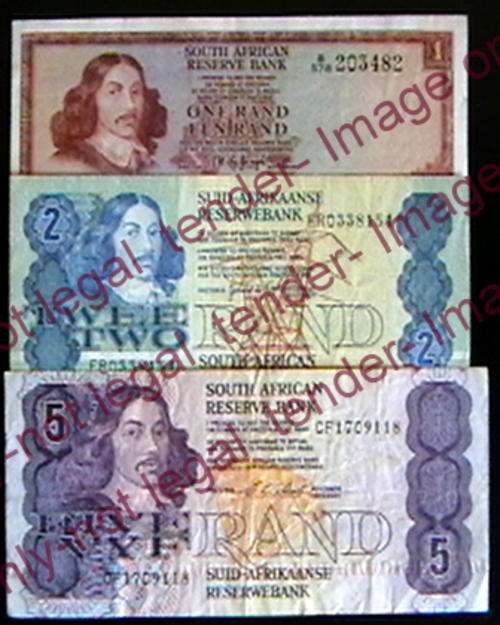 RSA SET OF 3 NOTES R1 TW DE JONGH R2 GPC DEKOCK R5 CL STALS-VF