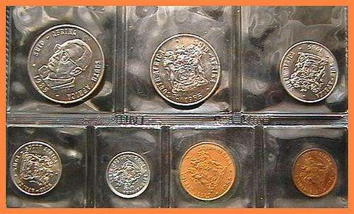 RSA 1985 - 7 PIECE COIN SET-SEALED SA MINT