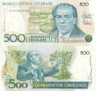 BRAZIL  500 CRUZADOS  UNC CONDITION