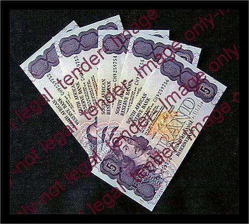 CL STALS  5 X OLD R5 NOTES IN SEQUENCE  CH  XF/UNC