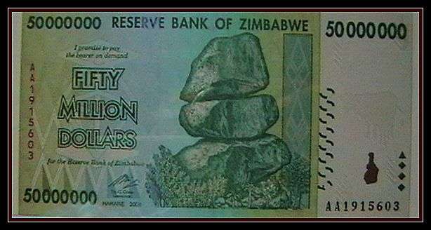 ZIMBABWE 50 MILLION DOLLARS  2008  XF CONDITION