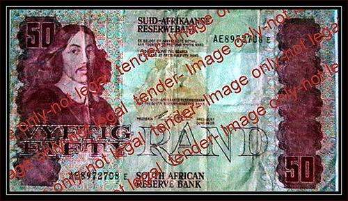 CL STALS OLD R50 NOTE VAN RIEBEECK-AE-1ST ISSUE- FINE CONDITION