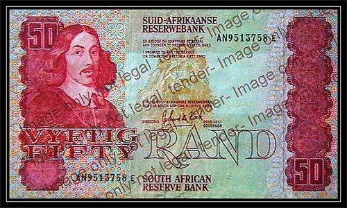 GPC DE KOCK OLD R50 NOTE AN 3RD ISSUE  - FINE