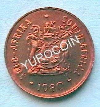 1980 RSA  2ND DECIMAL OLD 1c PIECE -UNCIRCULATED