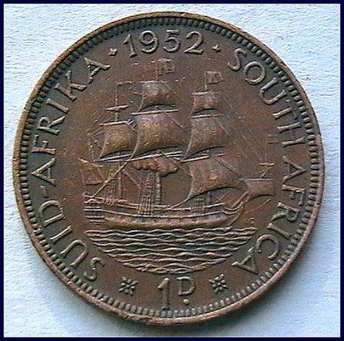 1952 UNION OF SA -GEORGE VI  1PENNY
