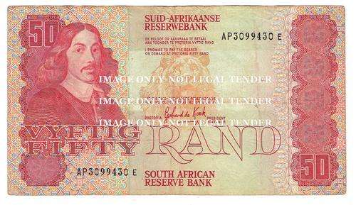 GPC DE KOCK OLD R50 NOTE 3RD ISSUE - AP - VF CONDITION