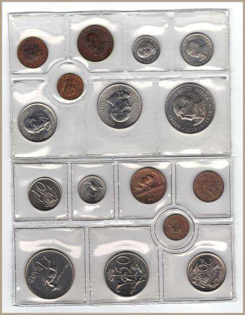 DR DIEDERICKS-1979 SEALED S..A .MINT 8PCE COIN PACK FROM1/2c TO SPRINGBOK R1 COIN