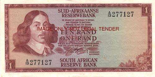 G RISSIK 1966 OLD R1 NOTE 2ND ISSUE - AFR/ENG - A/13 -- VF++