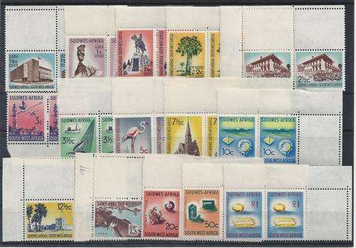 South West Africa 1961 1st Defintive set of 15 in pairs unmounted mint