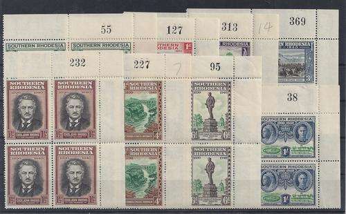 Southern Rhodesia 1940 BSAC Jubilee set in sheet no blocks of 4 unmounted mint