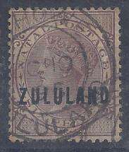Zululand 1893 Natal 6d fine used.