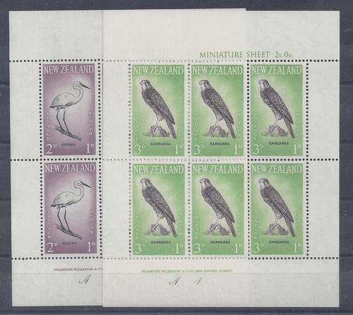 New Zealand 1961 Health Birds set of 2 miniature sheets fine  unmounted mint