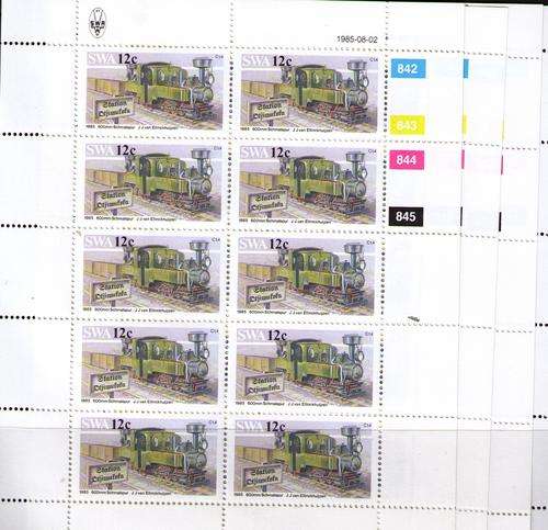 South West Africa Narrow-gauge Railway Locomotives  set of 4 Full Sheets