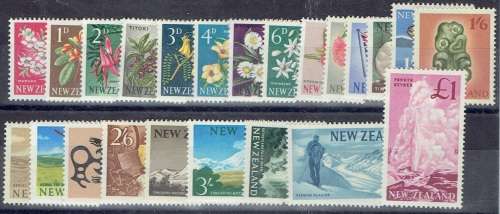 New Zealand 1960 Definitive set of 23 fine unmounted mint