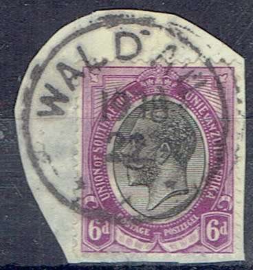South West Africa - WWI South Africa Occupation with Waldua canceller