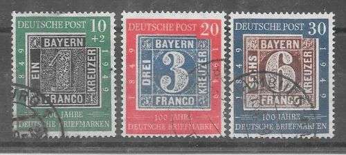 Germany West 1949 Stamp Exhibition set of 3 very fine used