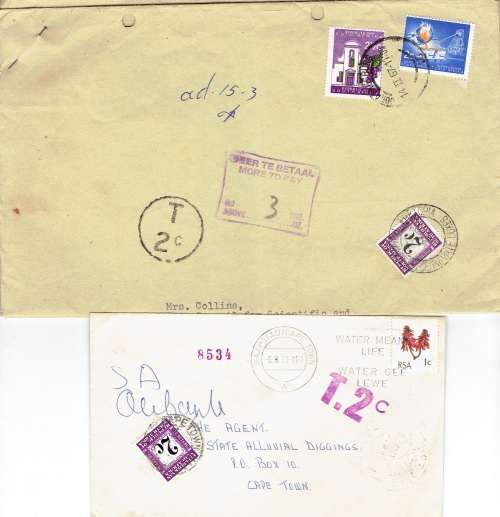 South Africa Postage Due cover lot of 4 covers fine