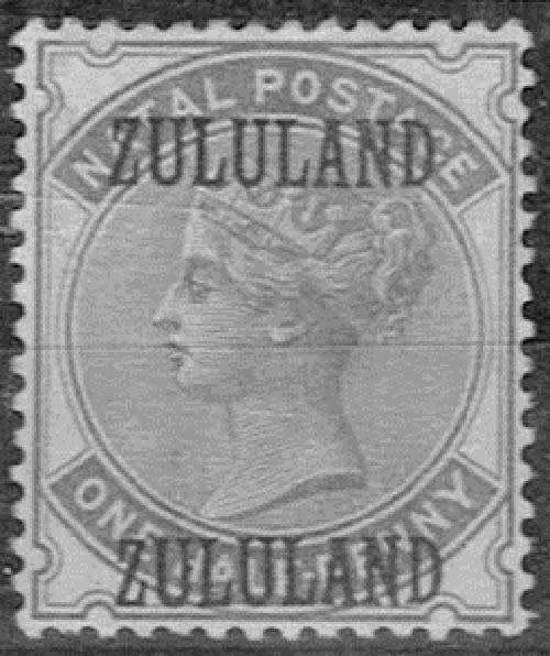 Zululand 1893 Natal  halfd  with double surcharge with RPS certificate very fine mint