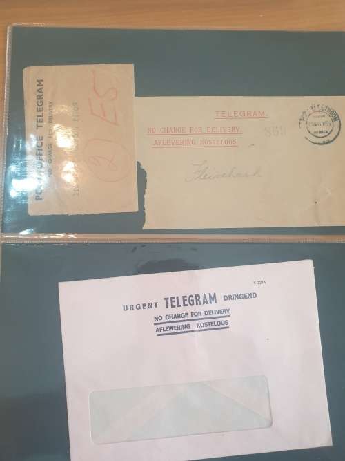 South Africa 1913/... Telegrams x4 and Telegram Envelopes x3 fine interesting lot