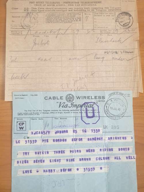 South Africa 1913/... Telegrams x4 and Telegram Envelopes x3 fine interesting lot