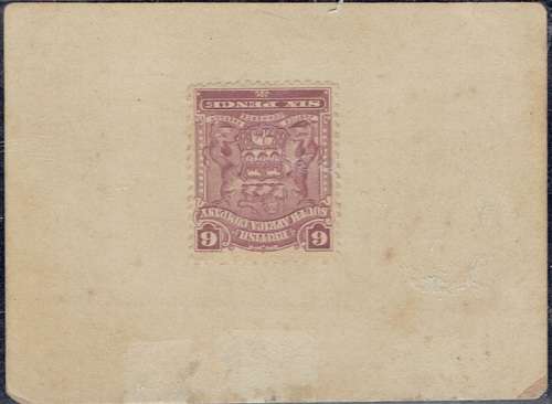 Rhodesia BSAC 1900 Marshall Hole Currency Card 6d small format very fine