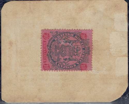 Rhodesia BSAC 1900 Marshall Hole Currency Card 10s  fine