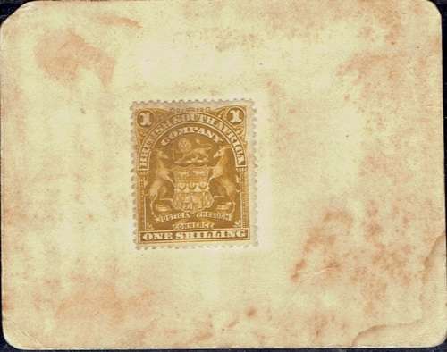 Rhodesia BSAC 1900 Marshall Hole Currency Card 1s  fine