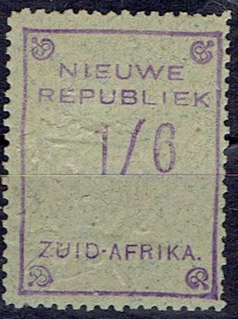 New Republic 1887 No date, blue  paper, 1s6d very fine mint