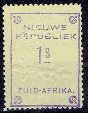 New Republic 1887 No date, yellow  paper, 1s very fine mint