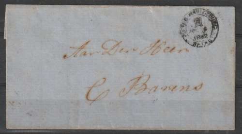 Natal 1862 part wrapper with Pietermaritzburg crowned circle canceller  fine used