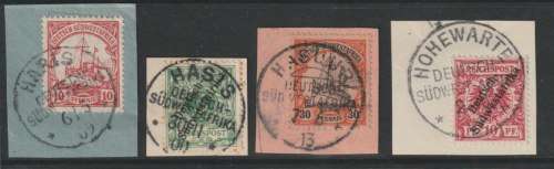 South West Africa Postmarks Haris, Hasis, Hasuur and Hohewater very fine