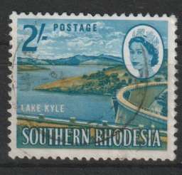 Southern Rhodesia 1964 Defintive 2s with parpapet plate flaw