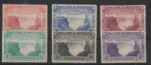Rhodesia BSAC 1905 Falls set of 6 very fine mint