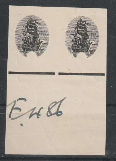 South Africa 1926 1d Ship Centre Plate Proof right marginal pair very fine