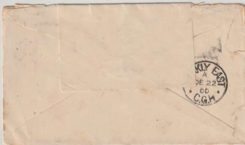 Anglo Boer War 1900 COGH 1d on censored Barkly East cover to Dunedin with Barkly Pass cancel