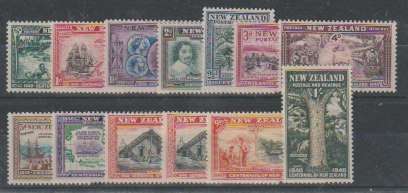 New Zealand 1940 set of 13 fine mint