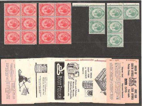South Africa 1922 KGV booklet no 5exploded