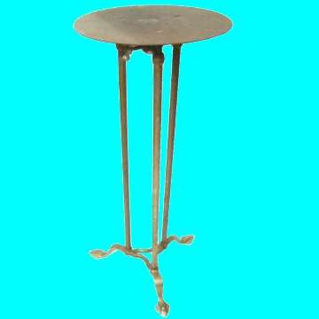 Art Deco 1920's Laboratory  Brass and Chrome Plated Table with a mild steel adjustable top section.