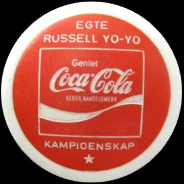 Early Coca Cola Bilingual South African "CHAMPIONSHIP" Genuine Russell Yo-Yo.
