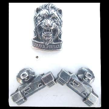 S.W.A. Reaction Force Armour Cap and Collar Badges.