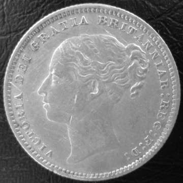 1885 Victoria One Shilling Coin.