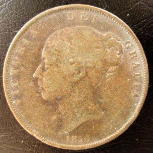 1856 Queen Victoria Penny.