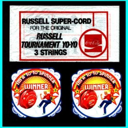 Empty Russel Yo-Yo string packet with Two Stickers.