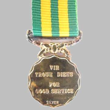 S.A.D.F. Good Service Miniature Medal - Gold Plated over Silver.