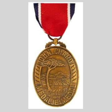 John Chard Medal - Full Size - With Short Ribbon - Numbered 14335.
