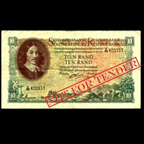 Early 1960's S.A. R10 Bank Note.