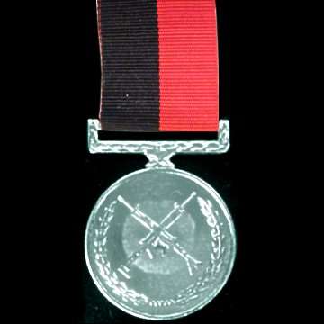 Ciskei Full Size Medal with Crossed Rifles and with Mystery Ribbon.