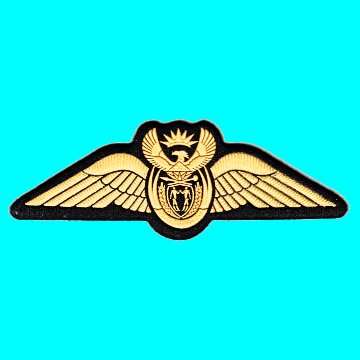 S.A.A.F Rubberized Pilot's Wings.
