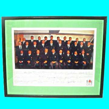 Springbok 1995 Rugby World Cup Team Photo with Signatures - Framed.
